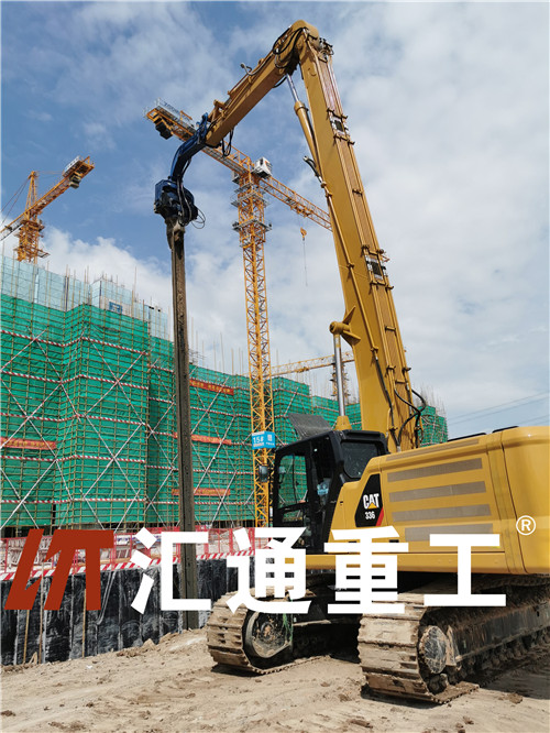 挖掘機打樁臂、打樁臂、打樁錘、挖掘機打樁臂廠家